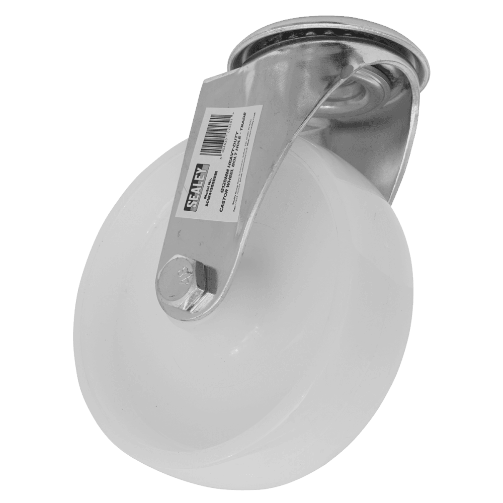 Sealey Heavy-Duty Trade Castor Wheel Bolt Hole 125mm - Trade Model No- SCW4125SBEM