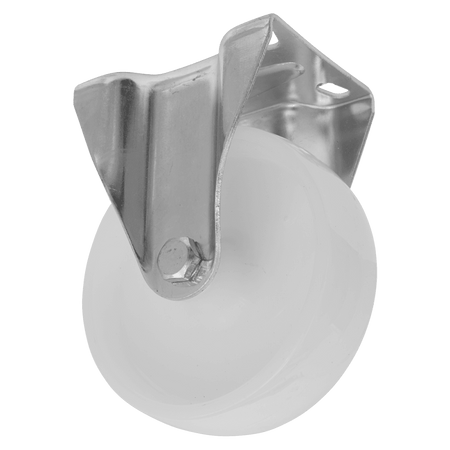 Sealey Heavy-Duty Nylon Castor Wheel Fixed Plate 125mm - Trade Model No- SCW4125FPEM