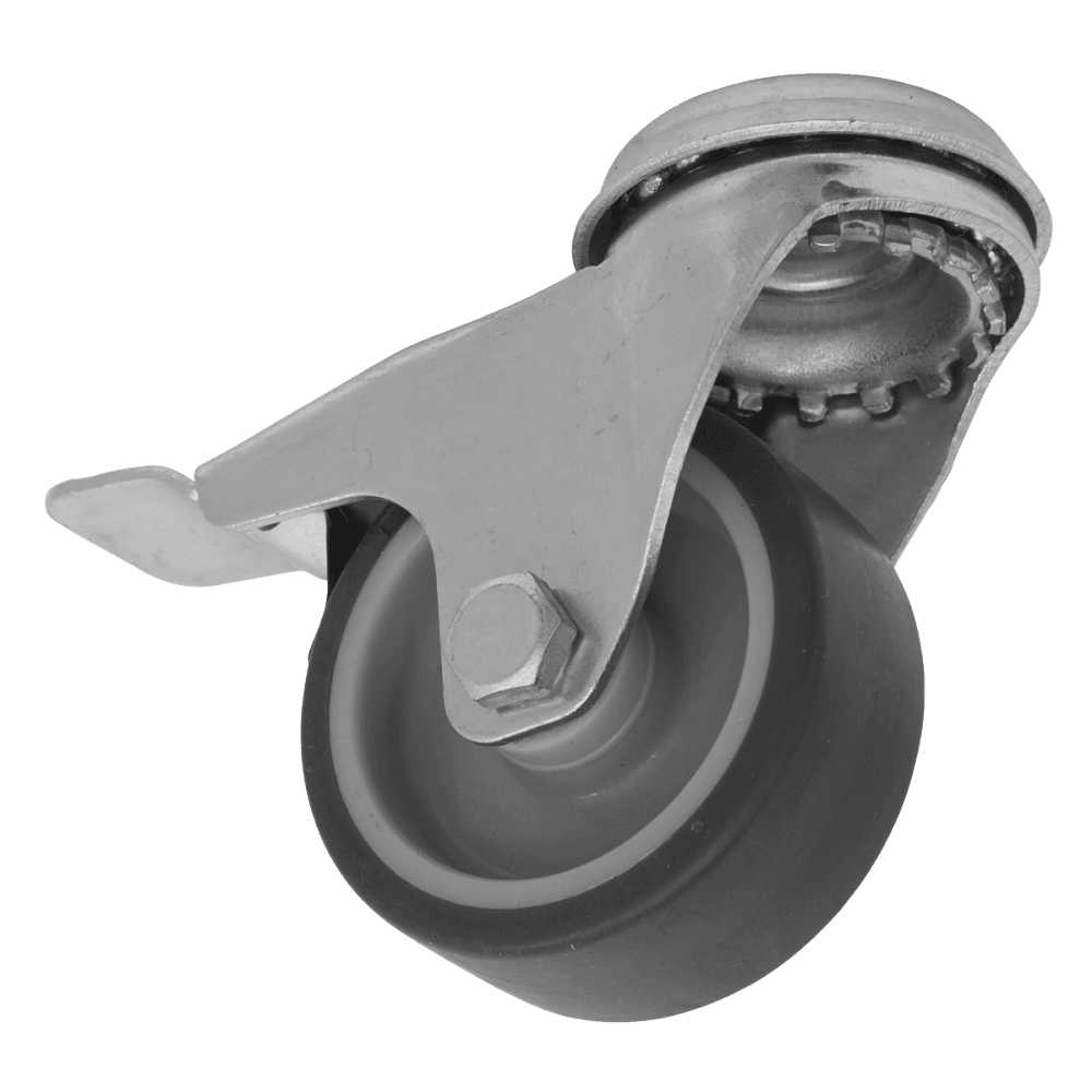 Sealey Medium-Duty Thermoplastic Bolt Hole Caster Wheel with Total Lock 50mm - Trade Model No- SCW250SBLEM