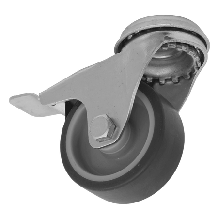 Sealey Medium-Duty Thermoplastic Bolt Hole Caster Wheel with Total Lock 50mm - Trade Model No- SCW250SBLEM