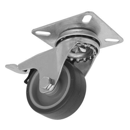 Sealey Medium-Duty Thermoplastic Swivel Castor Wheel with Total Lock 50mm - Trade Model No- SCW250SPLEM