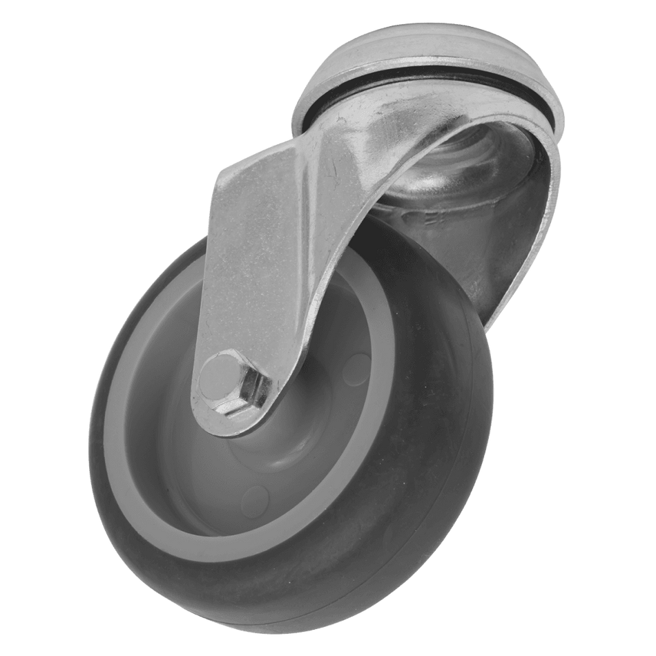 Sealey Medium-Duty Thermoplastic Bolt Hole Swivel Castor Wheel 75mm - Trade Model No- SCW275SBEM