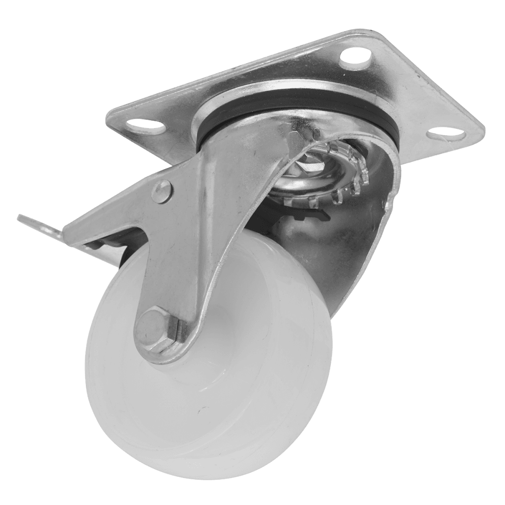 Sealey Heavy-Duty Nylon Castor Wheel Swivel with Total Lock 80mm - Trade Model No- SCW480SPLEM