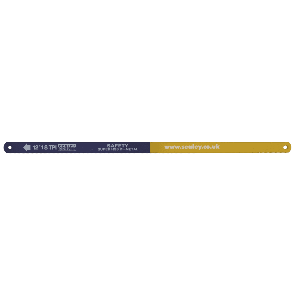 Sealey Hacksaw Blade 300mm HSS Bi-Metal 18tpi Pack of 5 Model No- HSB0518