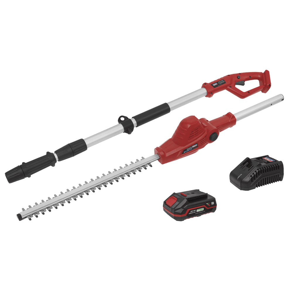 Sealey Cordless Telescopic Hedge Trimmer Kit 20V 2Ah Model No- CP20VTP01