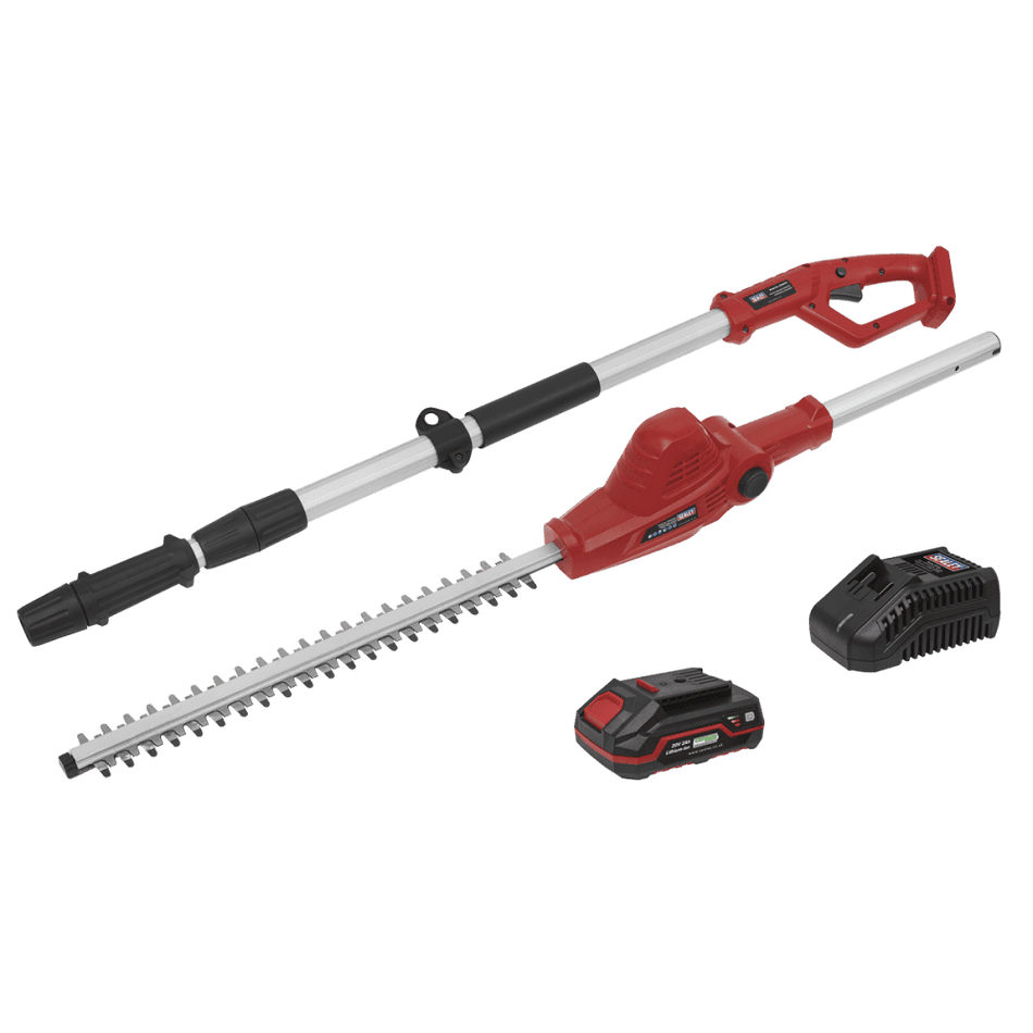 Sealey Cordless Telescopic Hedge Trimmer Kit 20V 2Ah Model No- CP20VTP01