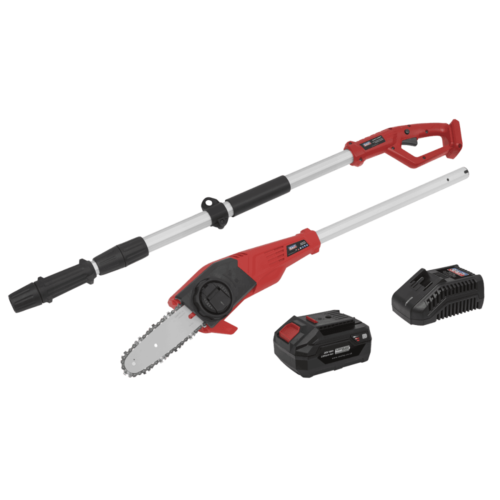 Sealey Telescopic Cordless 20cm Chainsaw Kit 20V 4Ah Model No- CP20VTP02