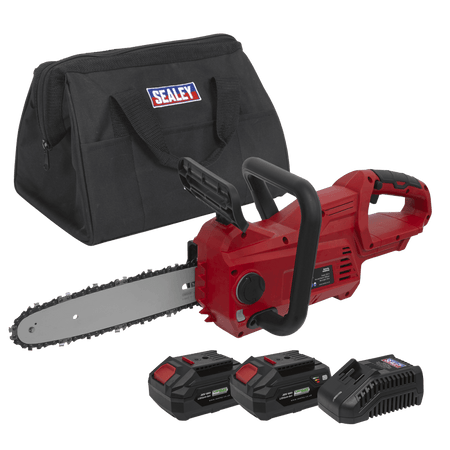 Sealey Cordless Chainsaw 25cm 20V Kit -  2 Batteries Model No- CP20VCHSKIT