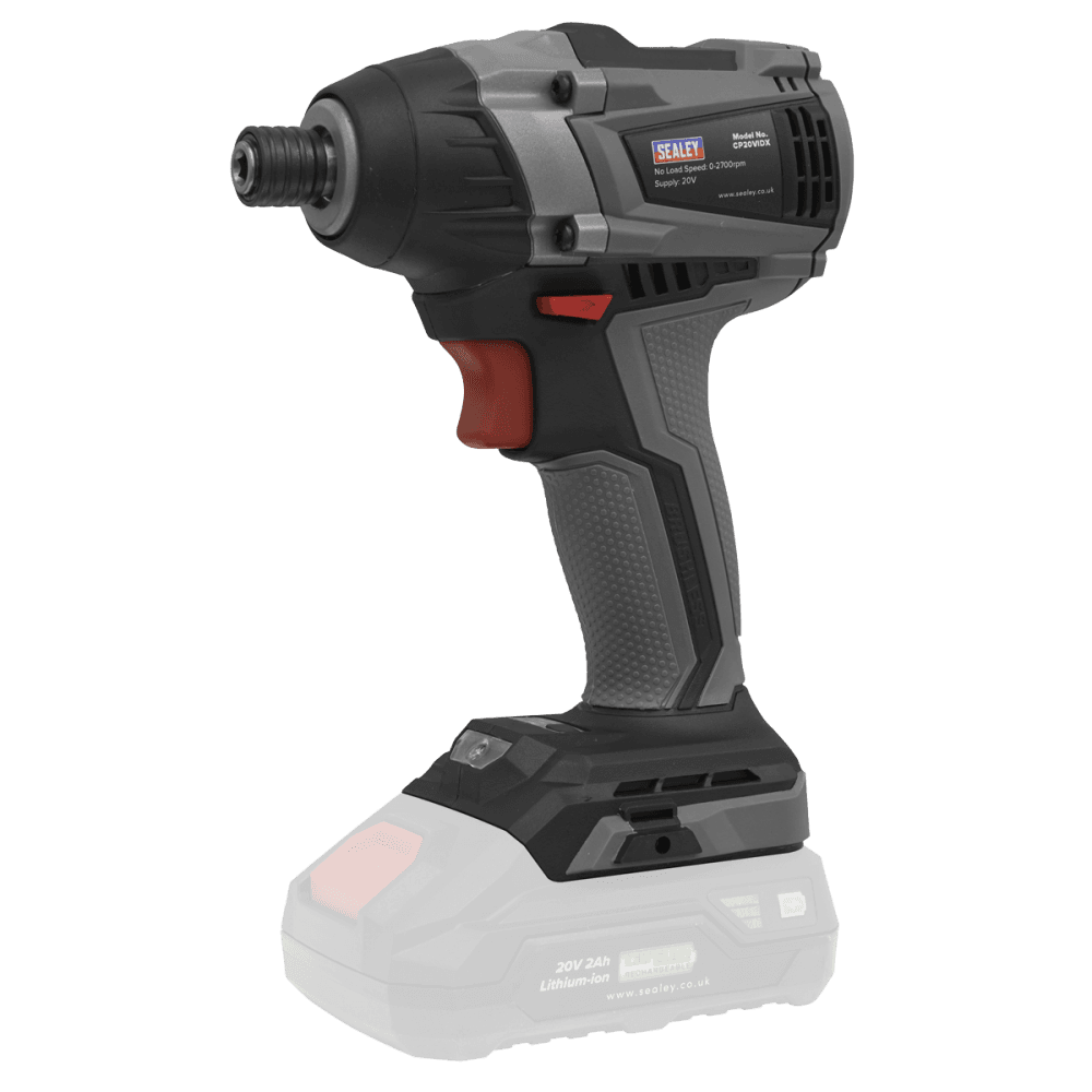 Sealey Brushless Impact Driver Kit 1/4" Hex 20V 2Ah Model No- CP20VIDXKIT1