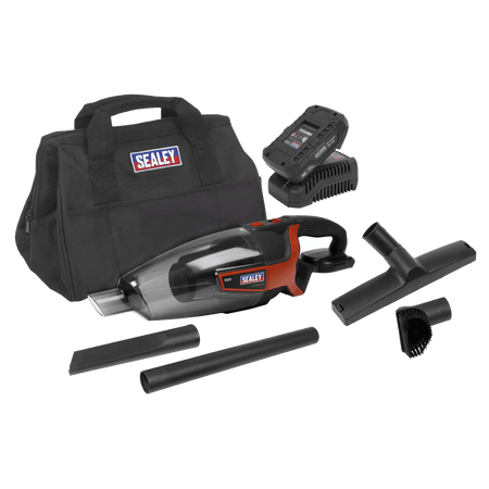 Sealey Cordless Handheld Vacuum Cleaner Kit 650ml 20V 2Ah Model No- CP20VCVKIT1