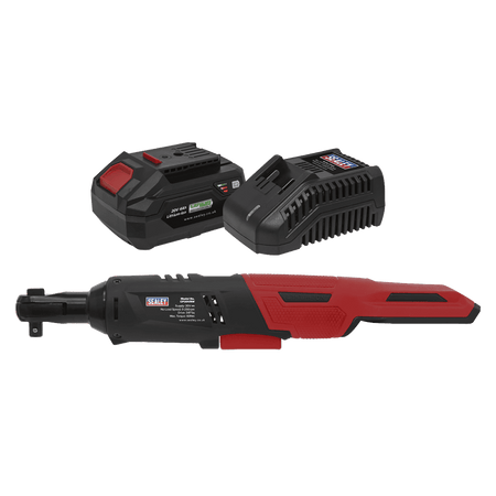Sealey Cordless Ratchet Wrench Kit  3/8"Sq Drive 60Nm 20V 4Ah Model No- CP20VRWKIT1