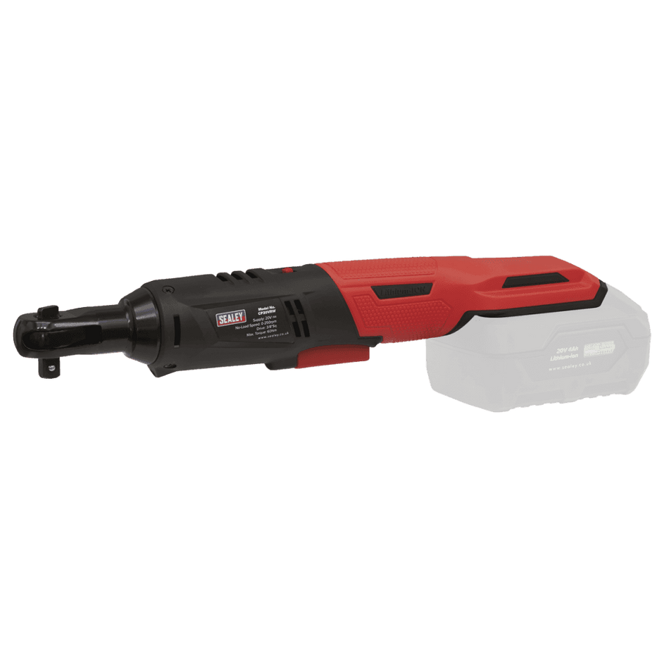 Sealey Ratchet Wrench 20V 3/8"Sq Drive 60Nm - Body Only Model No- CP20VRW