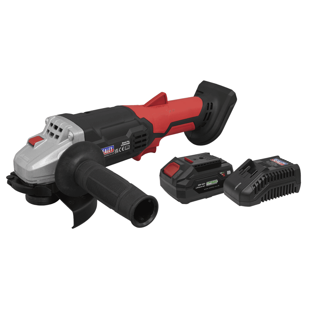 Sealey Cordless Angle Grinder Kit 115mm 20V 4Ah Model No- CP20VAGBKIT1