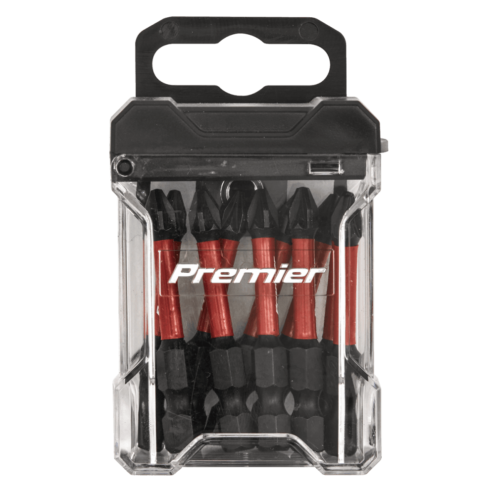 Sealey Pozi #2 Impact Power Tool Bits 50mm - 10pc Model No- AK8275