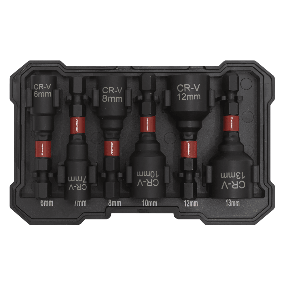 Sealey Nut Driver Set 6pc Impact Grade Model No- AK8287