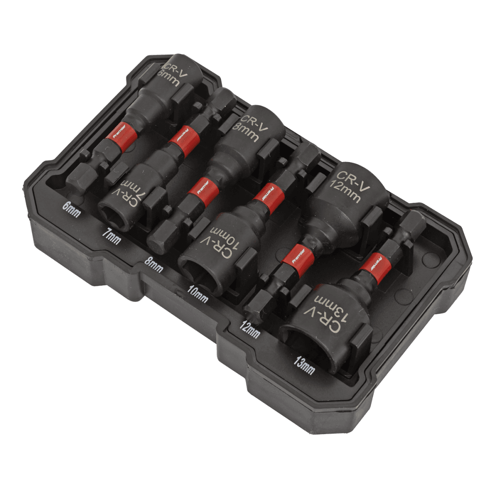 Sealey Nut Driver Set 6pc Impact Grade Model No- AK8287