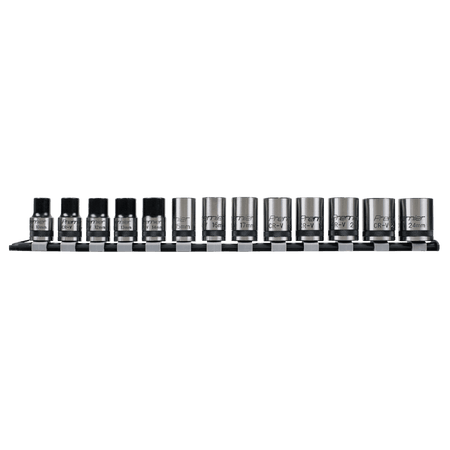 Sealey Socket Set 13pc 1/2"Sq Drive Lock-On? 6pt Metric - Black Series Model No- AK2742B