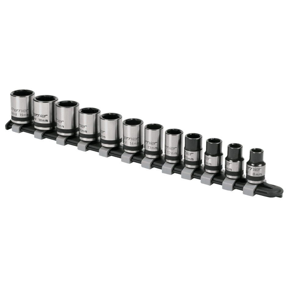 Sealey Socket Set 12pc 3/8"Sq Drive Lock-On? 6pt Metric - Black Series Model No- AK2741B