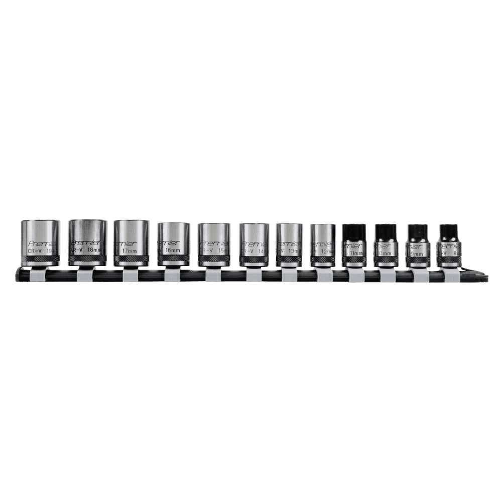 Sealey Socket Set 12pc 3/8"Sq Drive Lock-On? 6pt Metric - Black Series Model No- AK2741B