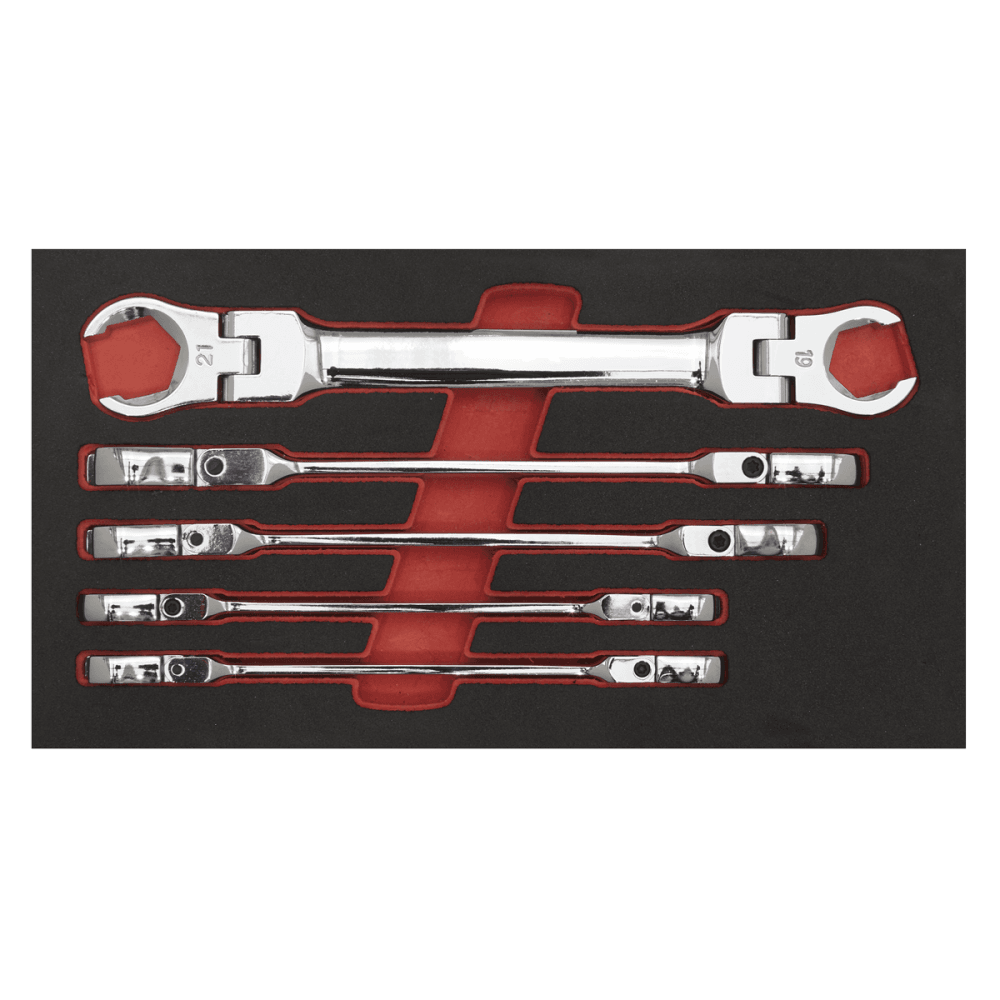 Sealey Flexi-Head Flare Nut Spanner Set 5pc Model No- AK2652