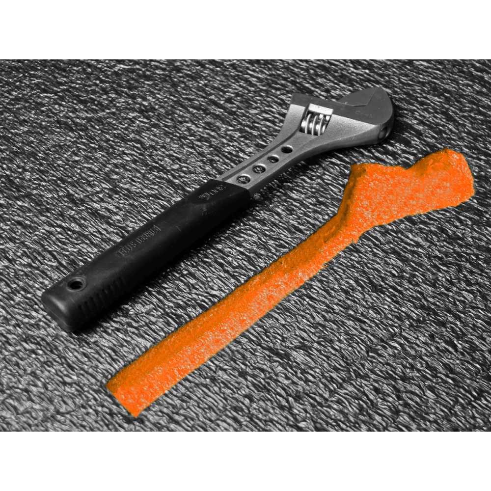 Sealey Easy Peel Shadow Foam® 1200 x 550 x 50mm - Orange/Black Model No- SF50OR