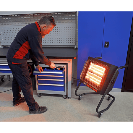 Sealey Infrared Halogen Heater 1.4/2.8kW 230V Model No- IR15