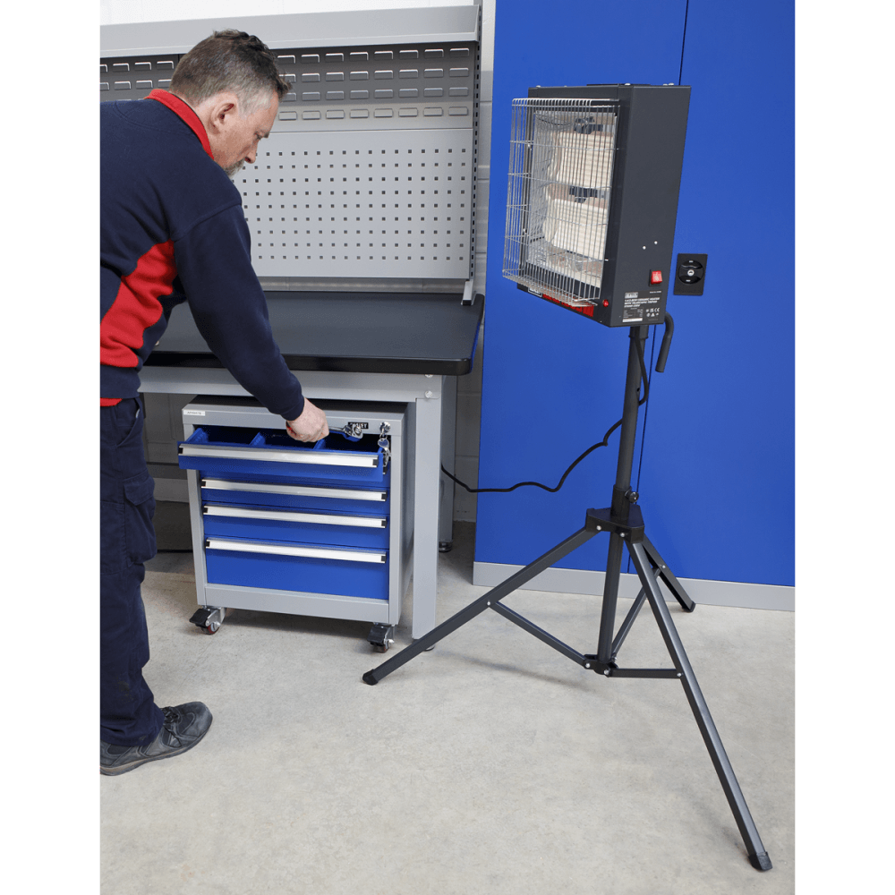 Sealey Ceramic Heater with Telescopic Tripod Stand 1.4/2.8kW 230V Model No- CH30S