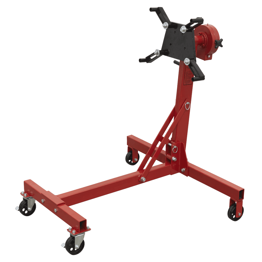 Sealey Folding 360Ã‡Ã Rotating Engine Stand with Geared Handle Drive, 450kg Capacity Model No- ES480D