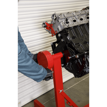 Sealey Folding 360Ã‡Ã Rotating Engine Stand with Geared Handle Drive, 450kg Capacity Model No- ES480D