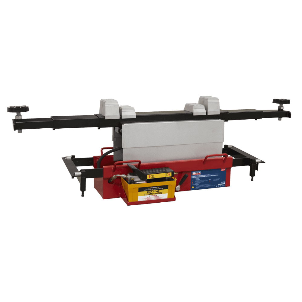Sealey Air Jacking Beam 2tonne with Arm Extenders & Flat Roller Supports Model No- SJBEX200A