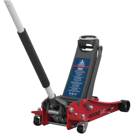 Sealey Trolley Jack 3tonne Low Entry Rocket Lift Red Model No- 3000LE