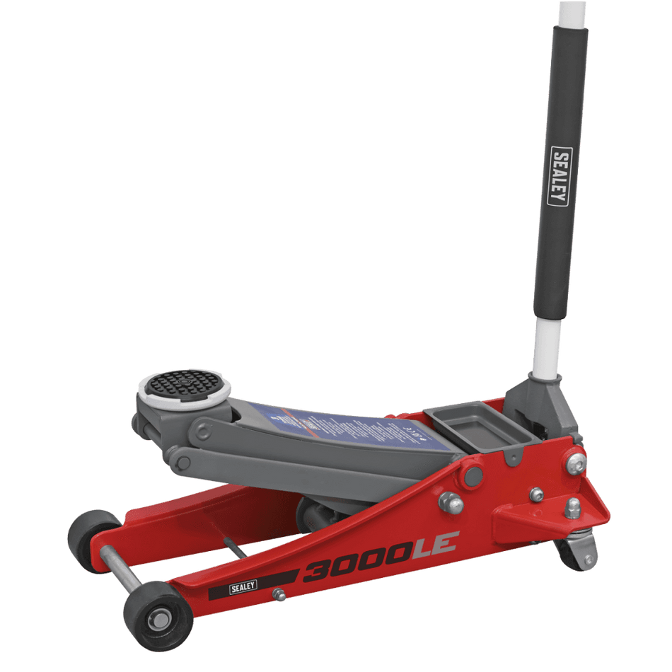 Sealey Trolley Jack 3tonne Low Entry Rocket Lift Red Model No- 3000LE