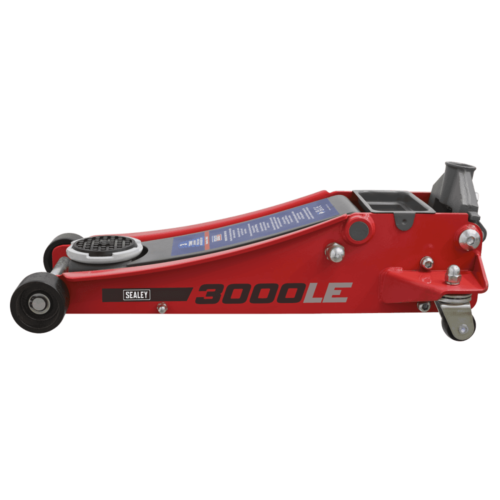 Sealey Trolley Jack 3tonne Low Entry Rocket Lift Red Model No- 3000LE