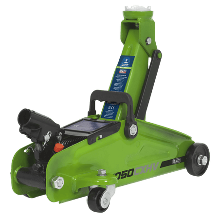 Sealey Trolley Jack 2tonne Short Chassis - Hi-Vis Model No- 1050CXHV
