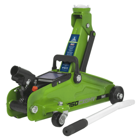 Sealey Trolley Jack 2tonne Hi-Vis Short Chassis with Storage Case Model No- 1050CXDHV