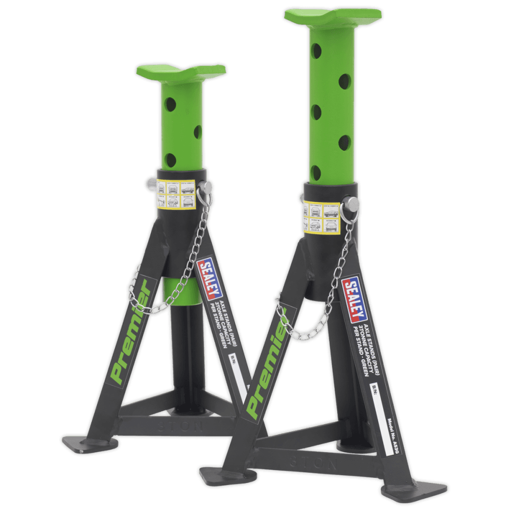 Sealey Trolley Jack 3t & Axle Stands (Pair) 3t per Stand Combo Model No- 3040AGCOMBO1