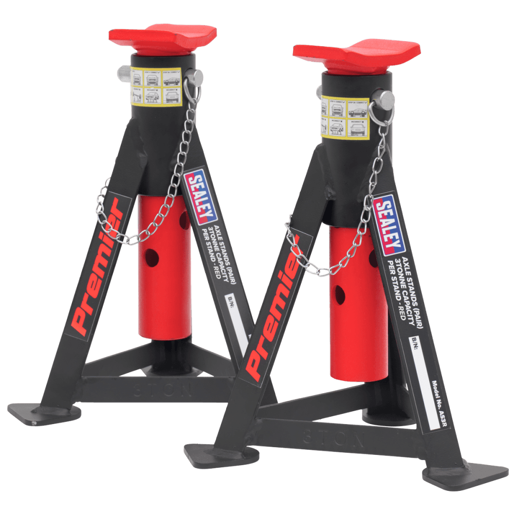 Sealey Trolley Jack 3t & Axle Stands (Pair) 3t per Stand Combo Model No- 3040ARCOMBO