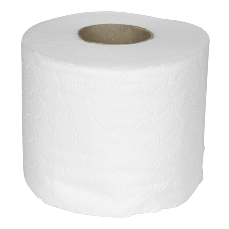 Sealey Plain White Toilet Roll - Pack of 4 x 10 (40 Rolls) Model No- TOL40