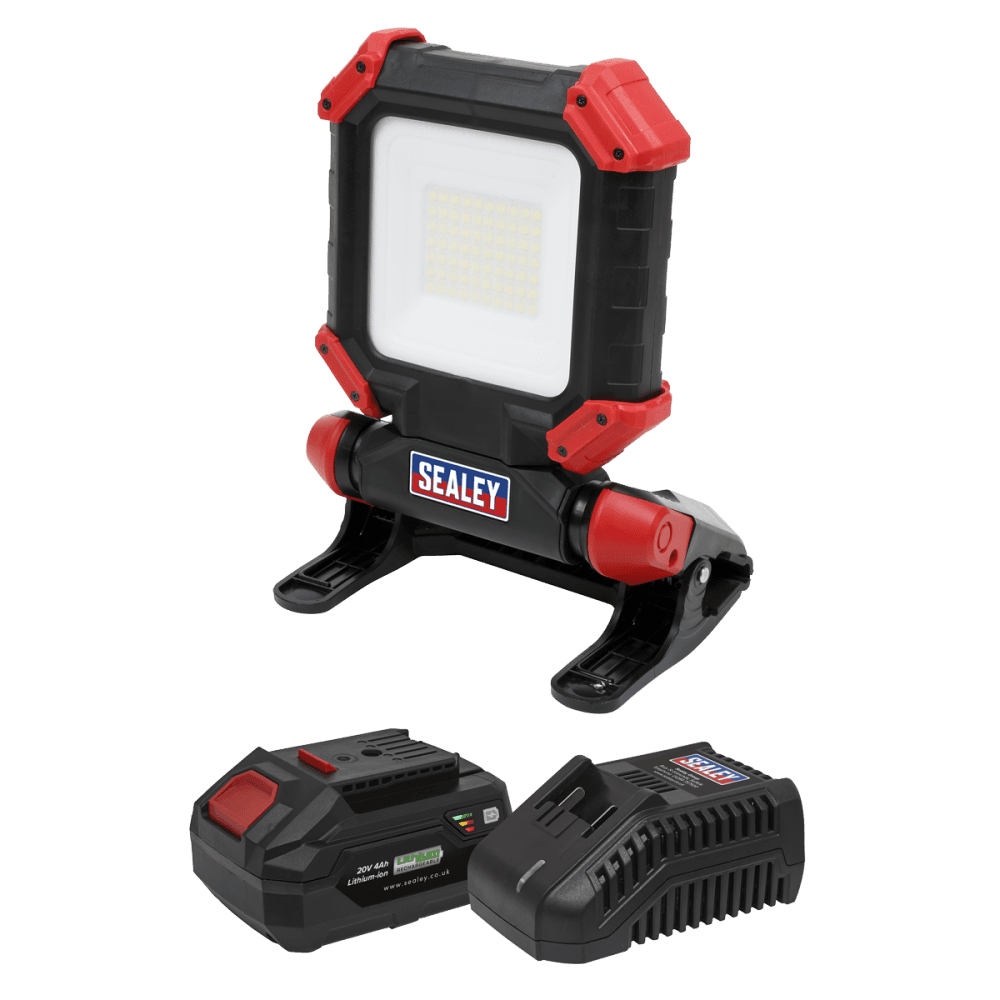 Sealey 20V Cordless SMD LED 1800lm Work Light 4Ah Model No- CP20VCLKIT1