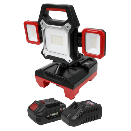 Sealey Cordless 20V 4Ah Work Light Kit SMD LED 4000lm Model No- CP20VWLKIT1