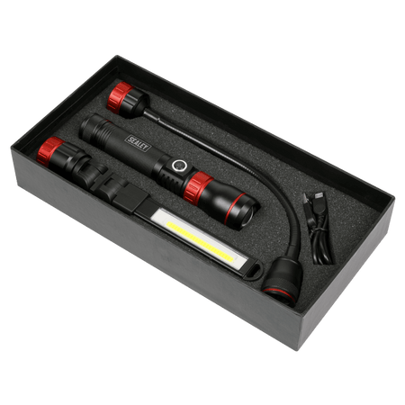 Sealey Interchangeable 3-In-1 COB LED Inspection Light Rechargeable Model No- LED0131R
