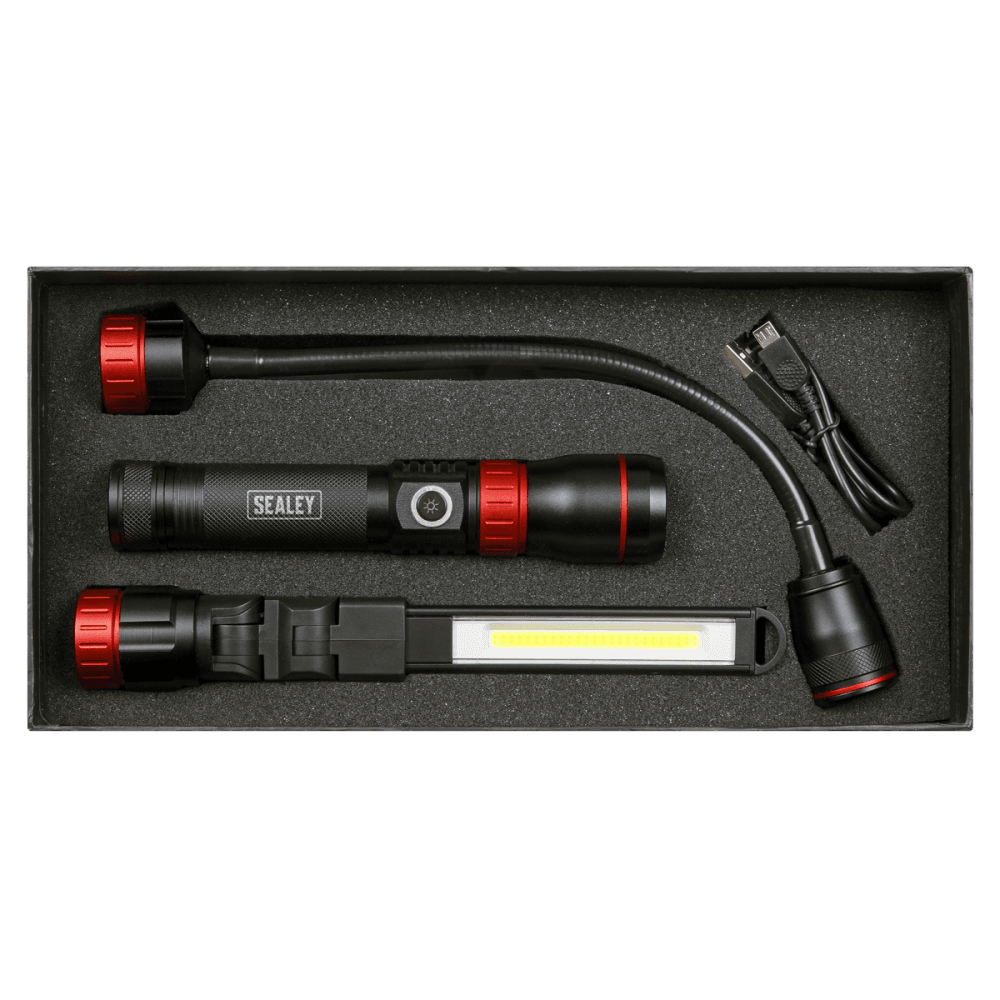 Sealey Interchangeable 3-In-1 COB LED Inspection Light Rechargeable Model No- LED0131R