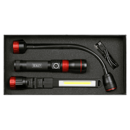 Sealey Interchangeable 3-In-1 COB LED Inspection Light Rechargeable Model No- LED0131R