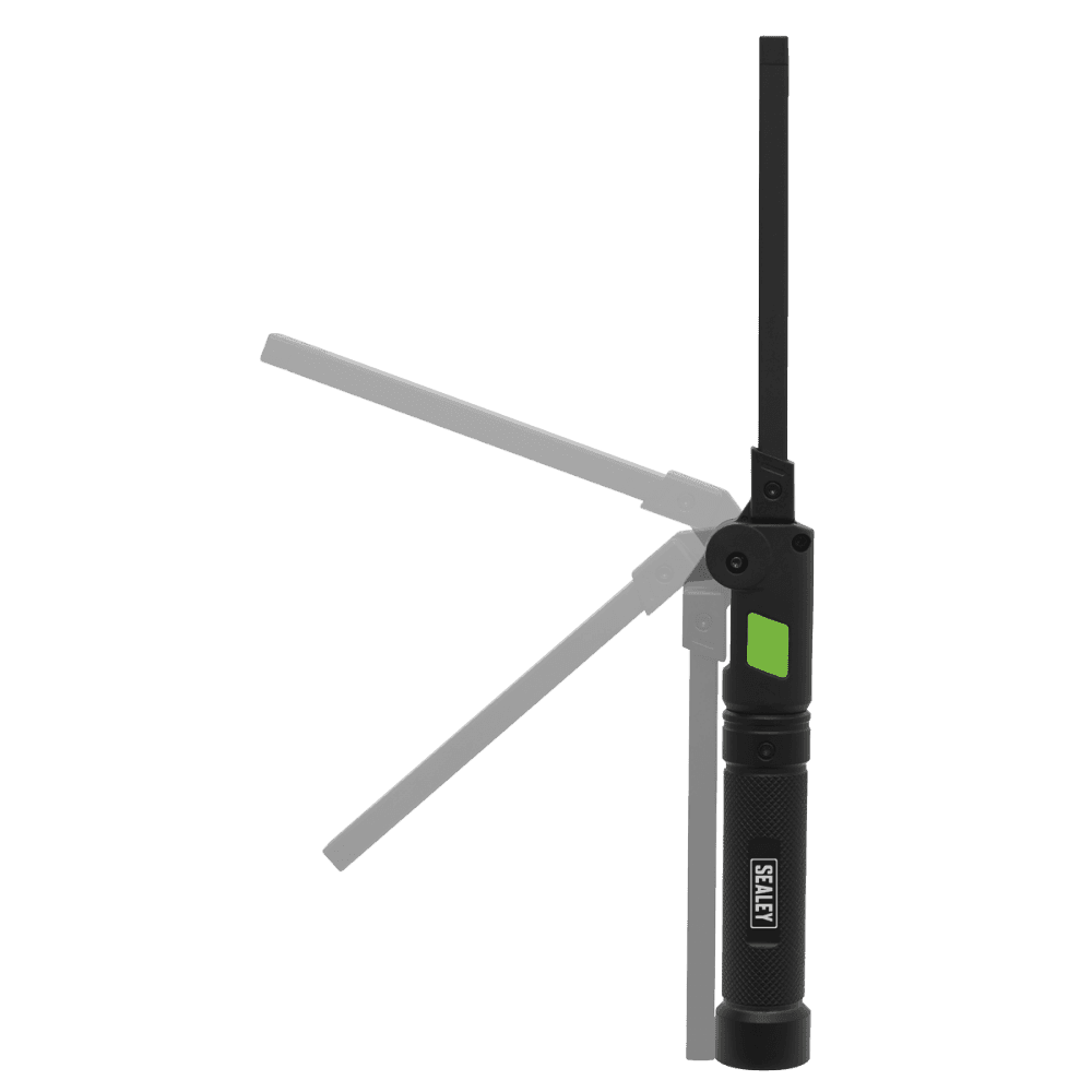 Sealey Rechargeable Aluminium Folding Pocket Light 2 COB & 1 SMD LED Model No- LED02G