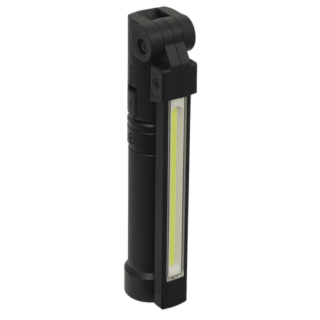 Sealey Rechargeable Aluminium Folding Pocket Light 2 COB & 1 SMD LED Model No- LED02G