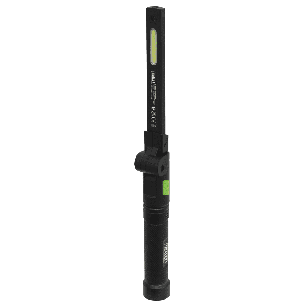 Sealey Rechargeable Aluminium Folding Pocket Light 2 COB & 1 SMD LED Model No- LED02G