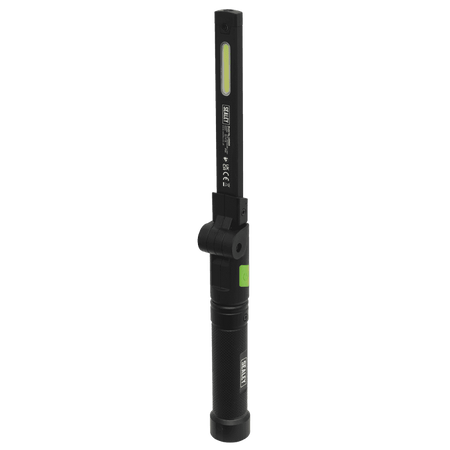 Sealey Rechargeable Aluminium Folding Pocket Light 2 COB & 1 SMD LED Model No- LED02G