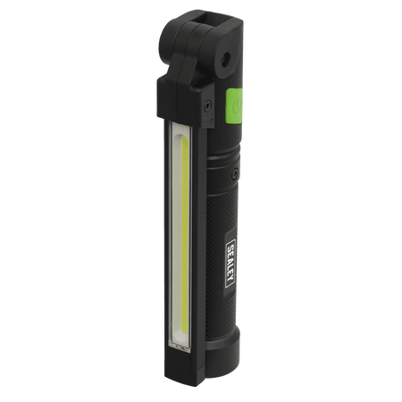 Sealey Rechargeable Aluminium Folding Pocket Light 2 COB & 1 SMD LED Model No- LED02G