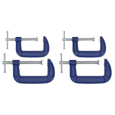 Sealey G-Clamp Set 4pc - 75mm & 100mm Model No- AK6003SET