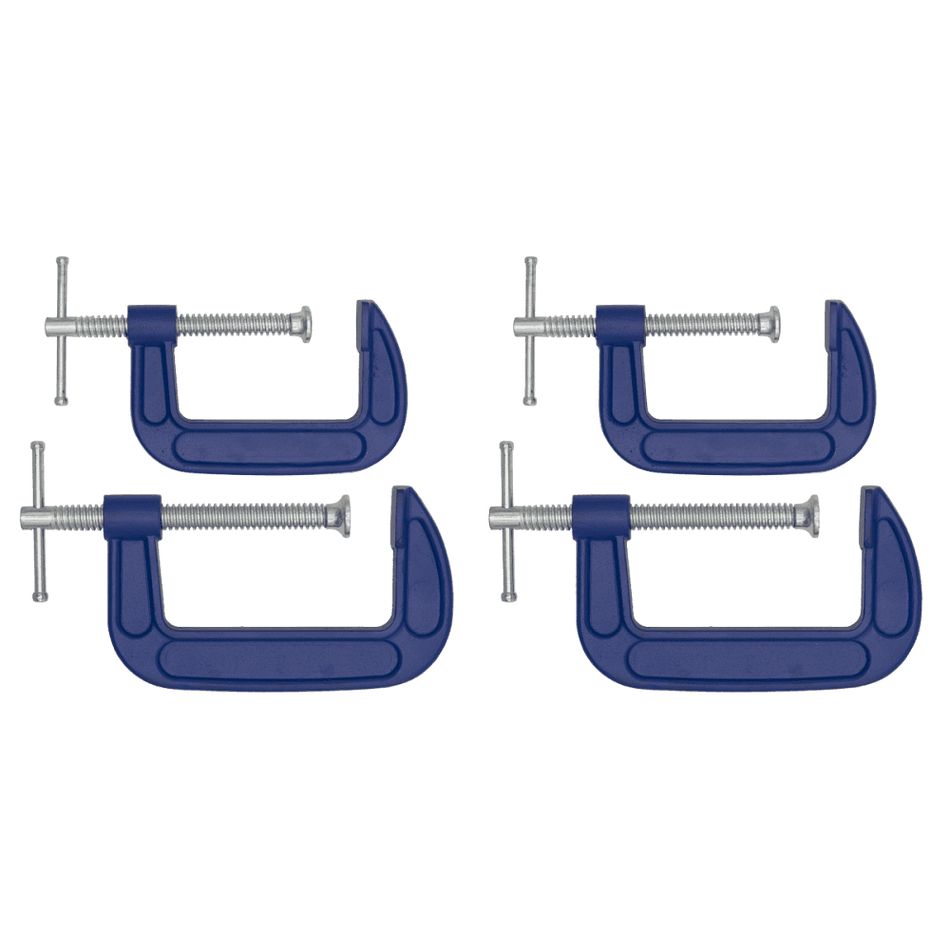 Sealey G-Clamp Set 4pc - 75mm & 100mm Model No- AK6003SET
